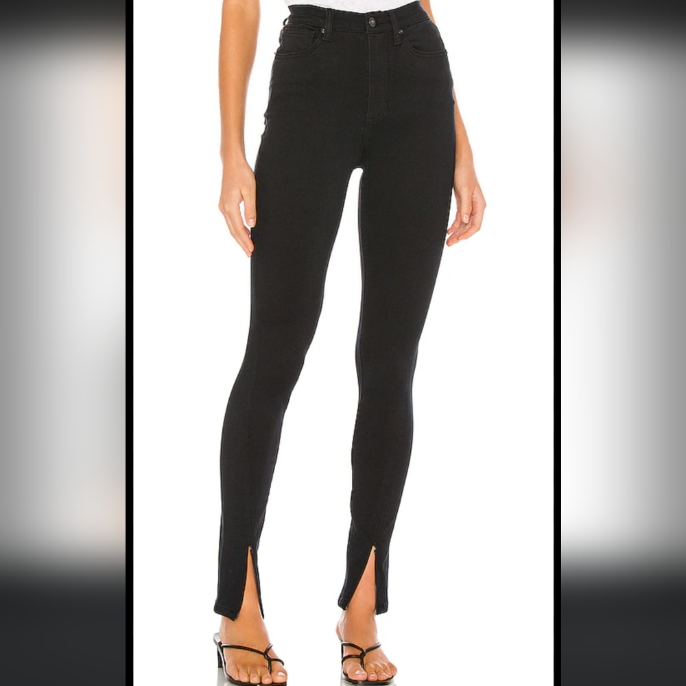Weworewhat high rise zip ankle black skinny jean